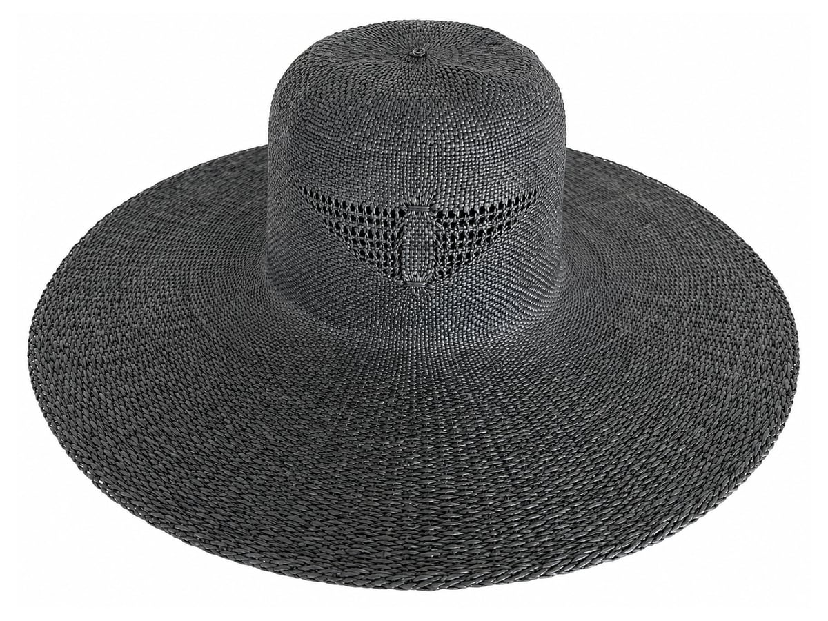Black Paper Hat Body with Triangular Crown Openwork | product photo