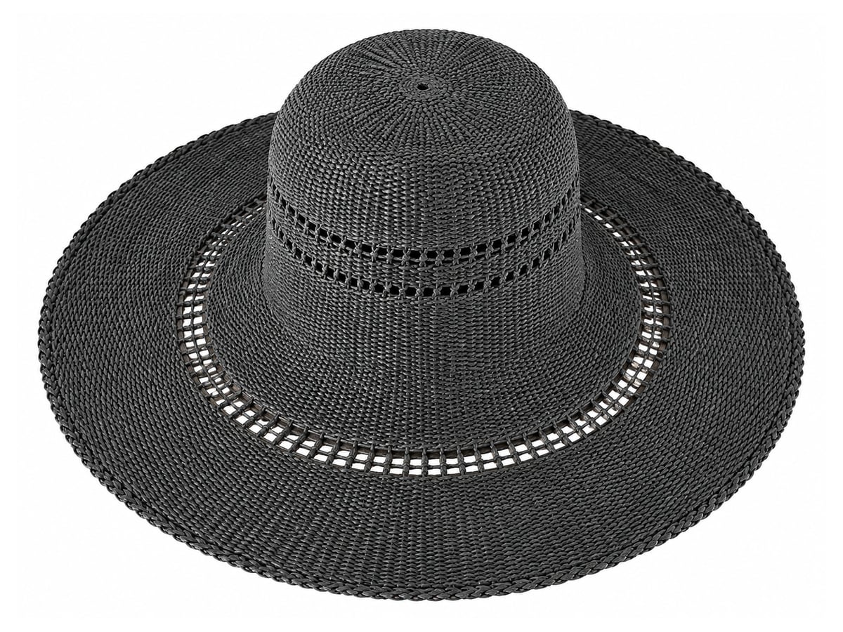 Black Paper Hat Body with Narrow Openwork Rings | product photo