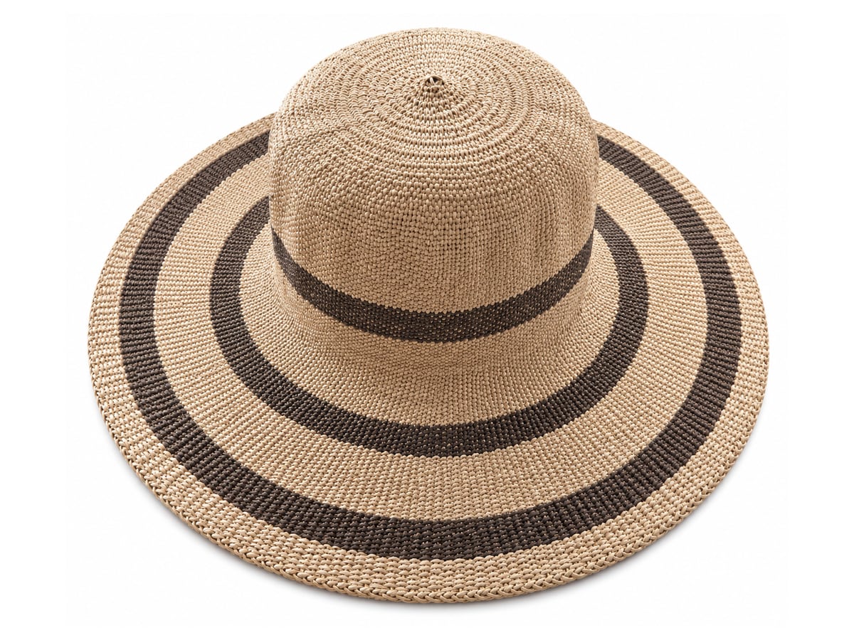 Tan Paper Hat Body with Chocolate Brown Rings | product photo