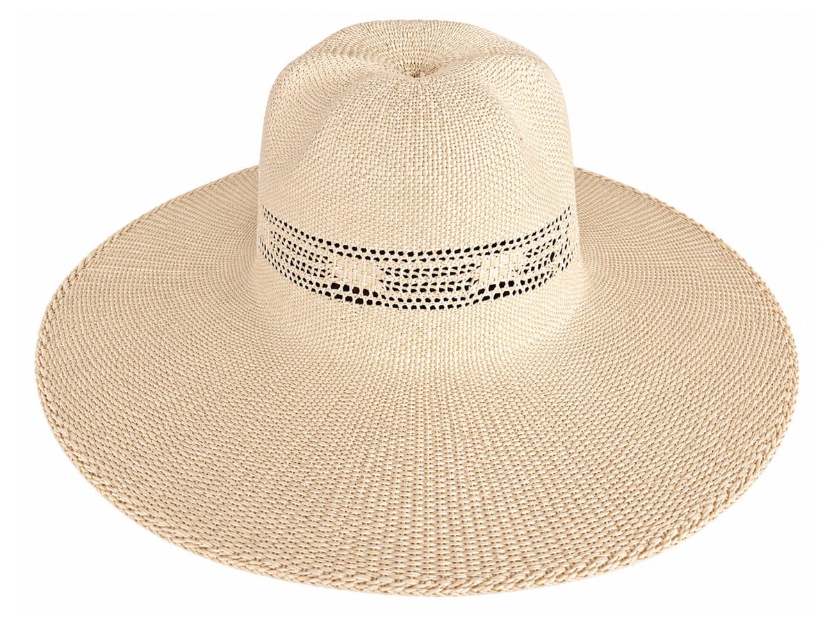 Cream Paper Hat Body with a Creased Openwork Crown | product photo