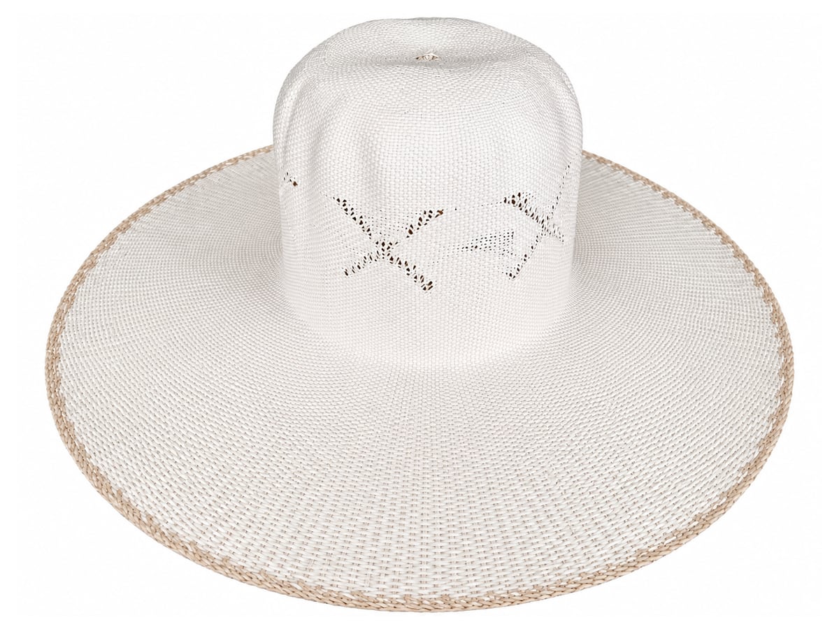 White Paper Hat Body with Crossed Crown Openwork | product photo