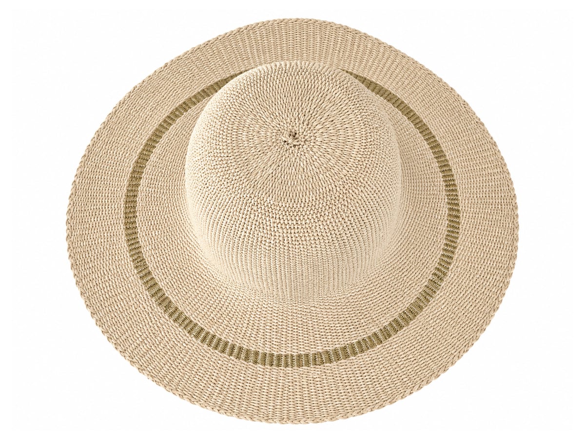Cream Paper Hat Body with a Fine Golden Brim Ring | product photo
