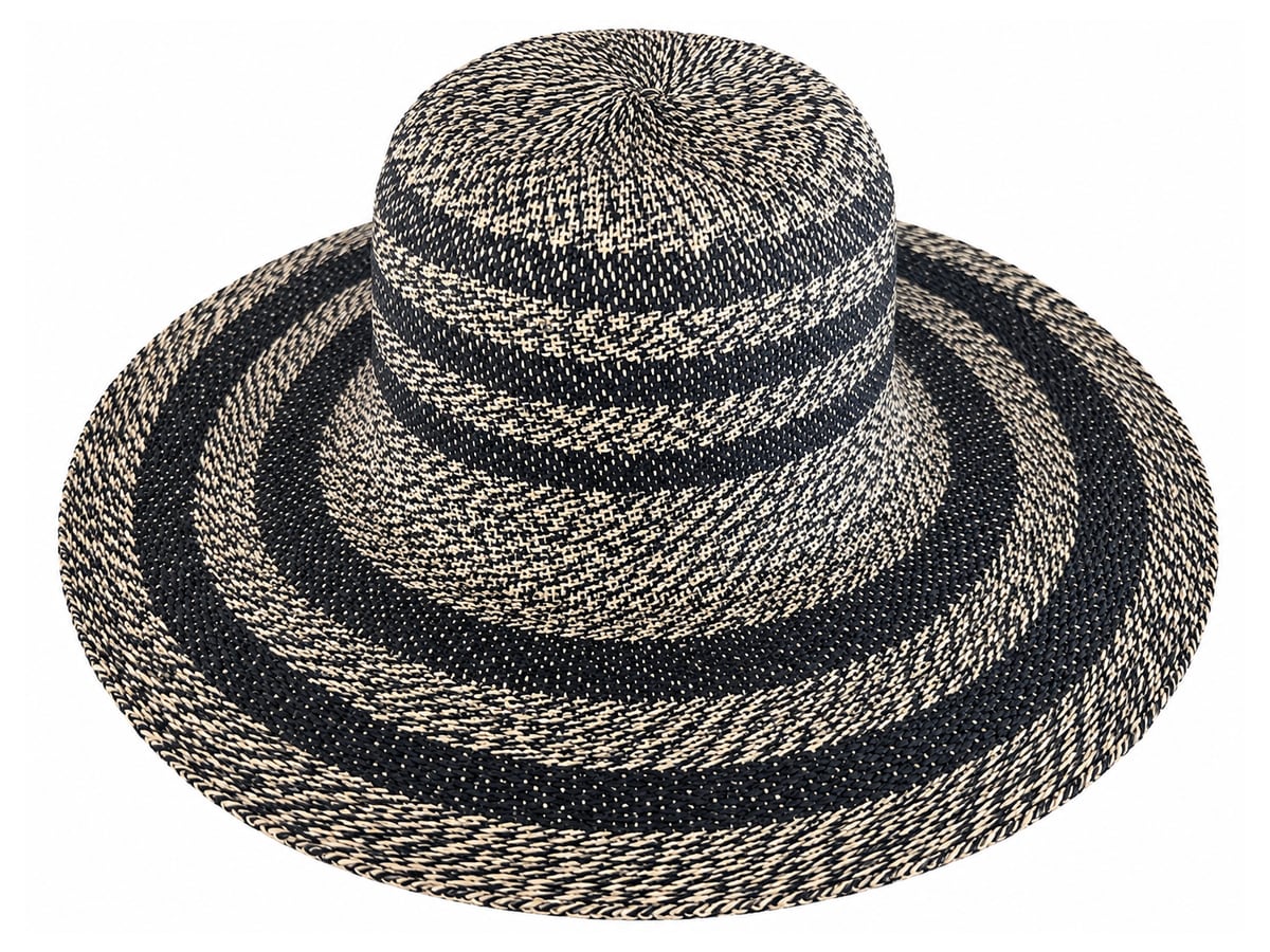 Marled Paper Hat Body with Dark Crown and Brim Rings | product photo