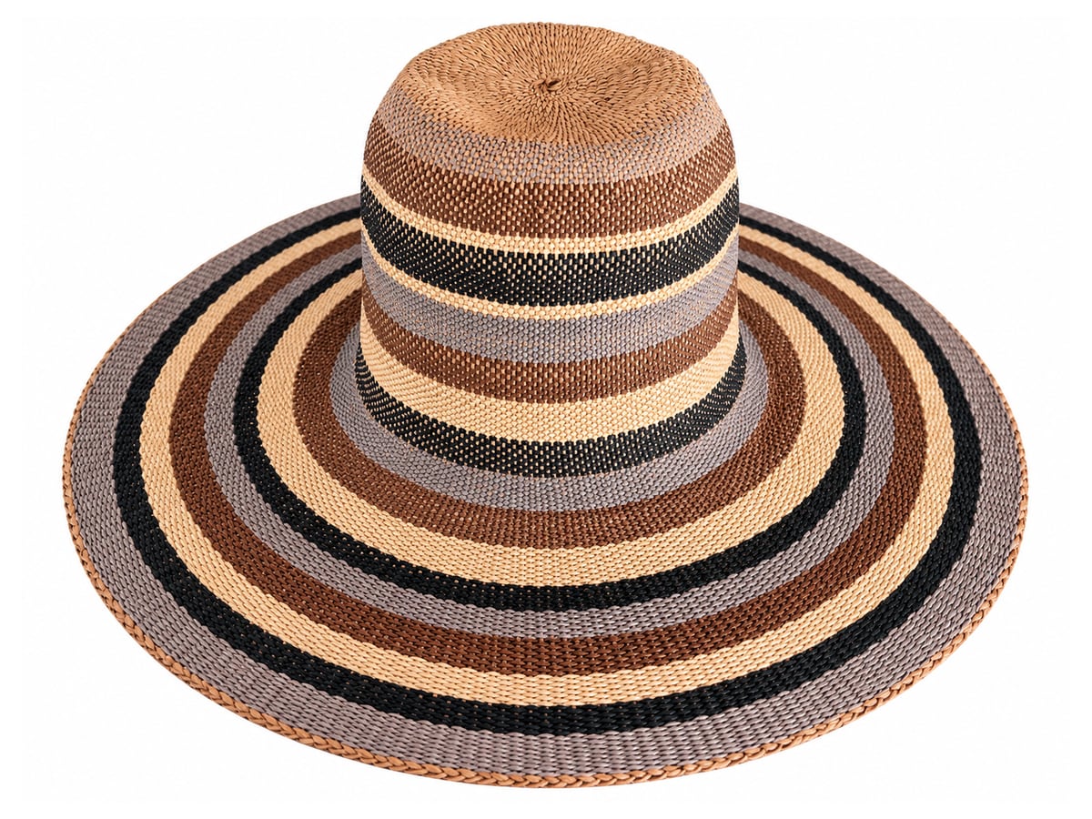 Paper Hat Body with Brown, Cream and Black Rings | product photo