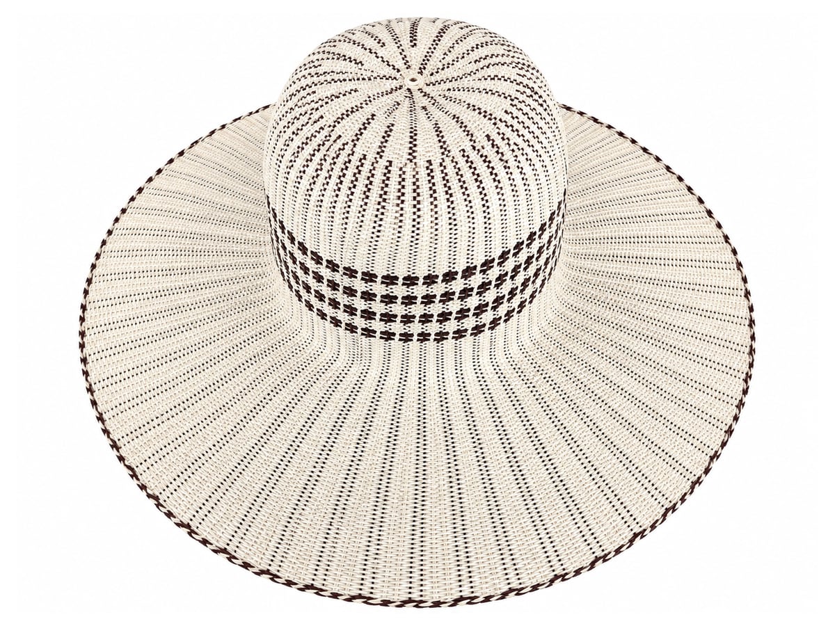 Striped Paper Hat Body with a Black Check Crown | product photo