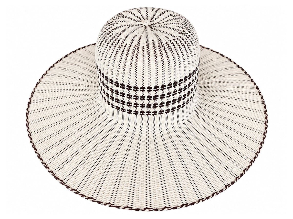 White Paper Hat Body with Black Checks and Radial Lines | product photo