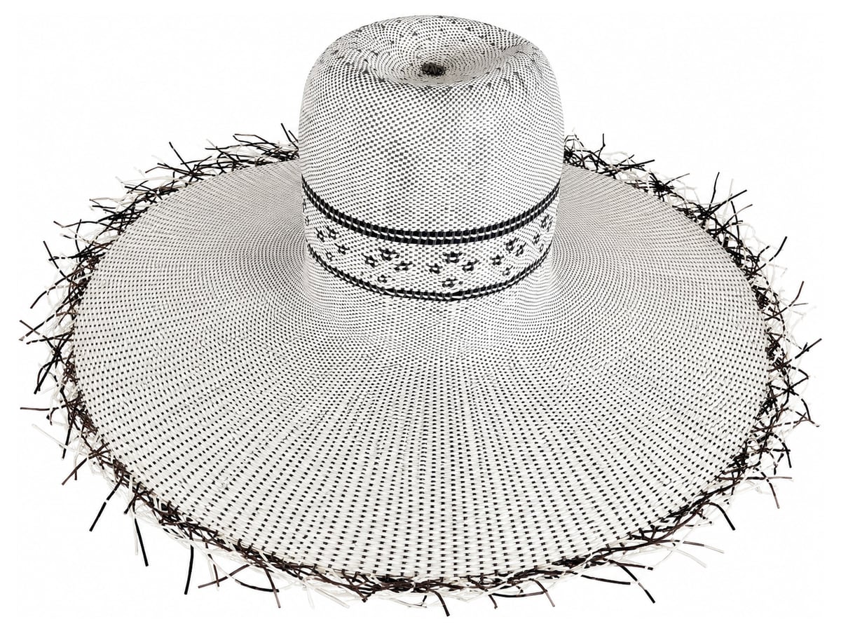 Gray Paper Hat Body with Geometric Detail and Fringe | product photo