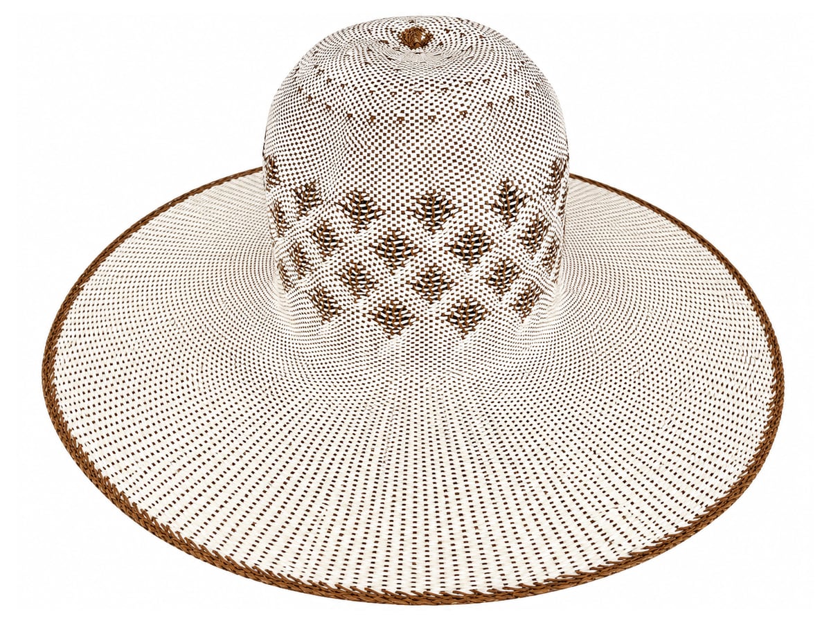 Ivory Paper Hat Body with Diamond Crown Openwork | product photo