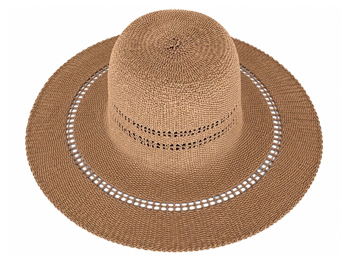 Caramel Paper Hat Body with Fine Openwork Accents | product photo
