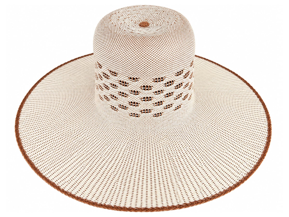 Ivory Paper Hat Body with Staggered Crown Openings | product photo