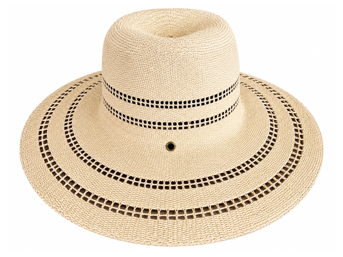 Cream Paper Hat Body with Multiple Openwork Rings | product photo