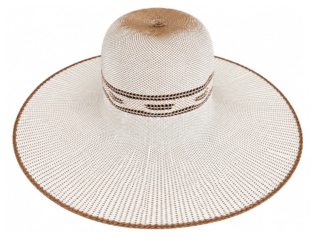 Ivory Paper Hat Body with a Tan-Shaded Crown Top | product photo