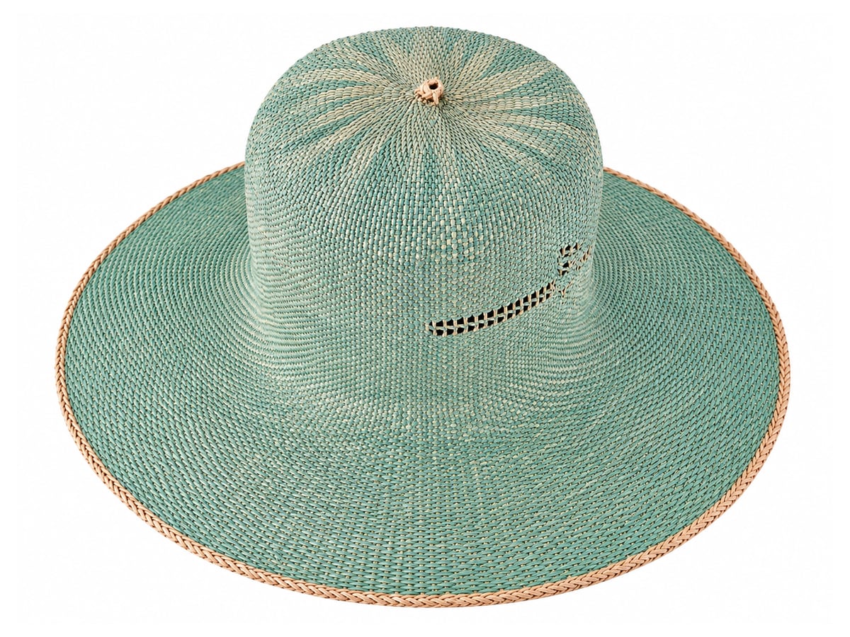 Seafoam Paper Hat Body with Pale Crown Streaks | product photo