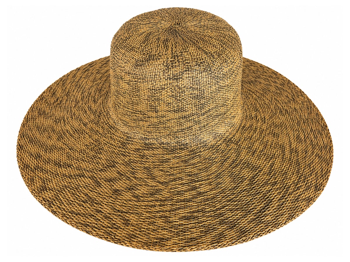 Olive-Brown Paper Hat Body with a Mottled Weave | product photo
