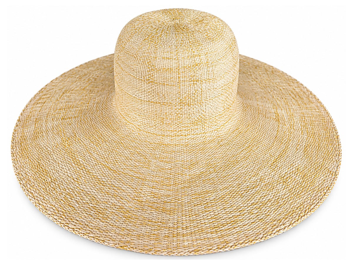 Pale Gold Paper Hat Body with a Fine Mottled Weave | product photo