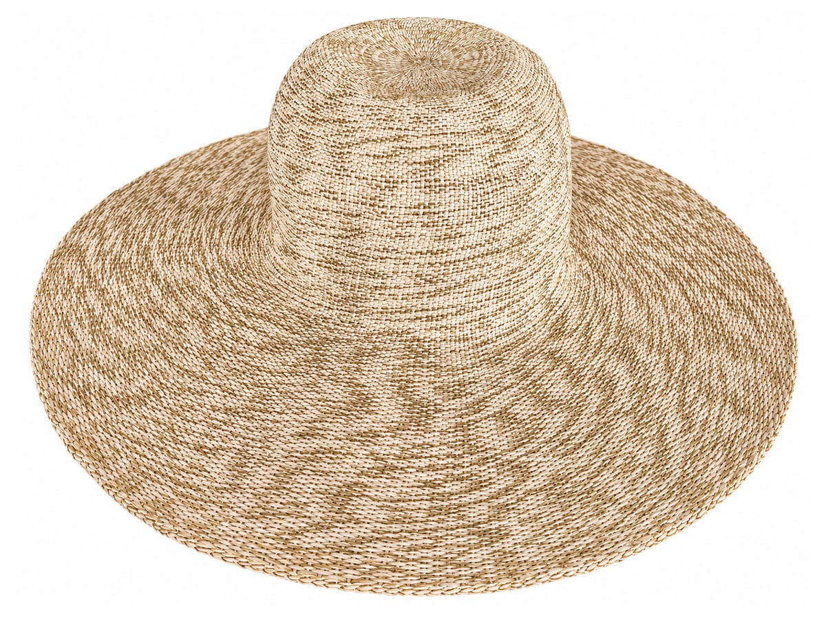 Beige Paper Hat Body with a Gray-Brown Mottled Weave | product photo