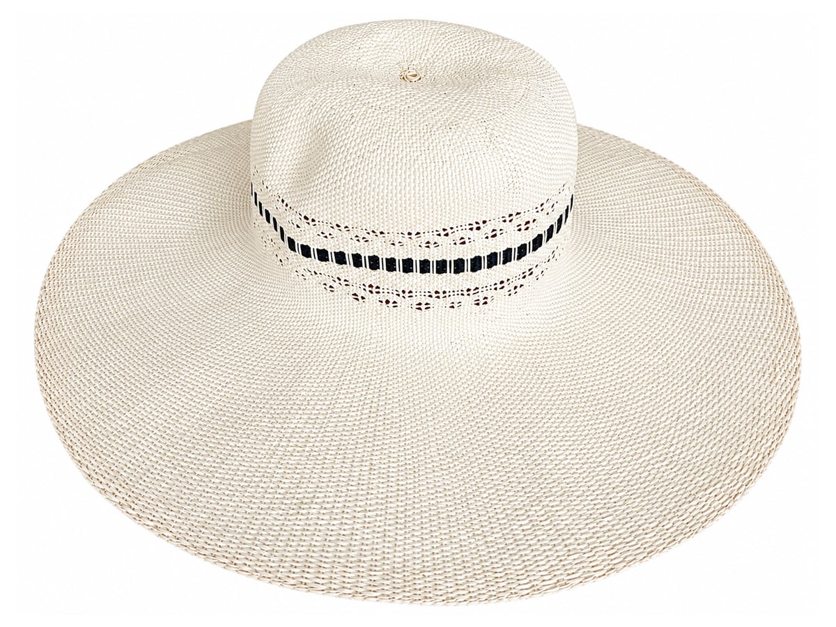 Cream Paper Hat Body with Narrow Crown Openwork | product photo