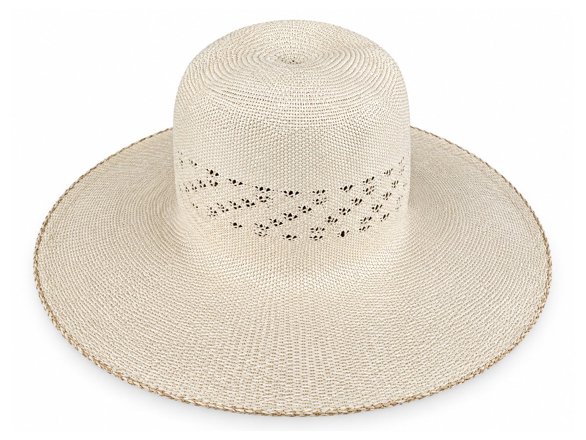 Ivory Paper Hat Body with Small Open Crown Motifs | product photo