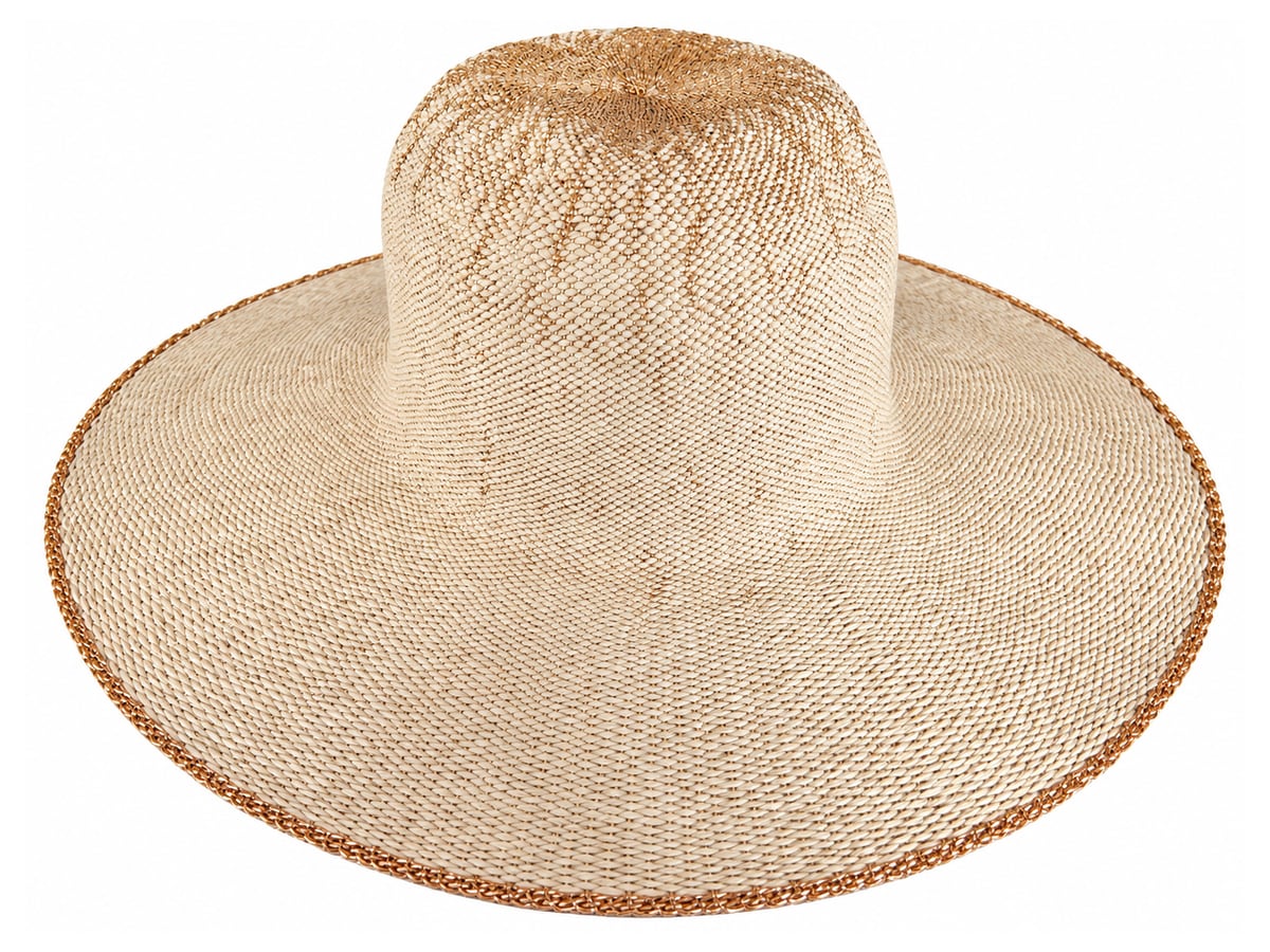 Cream Paper Hat Body with Tan Shading at the Crown Top | product photo
