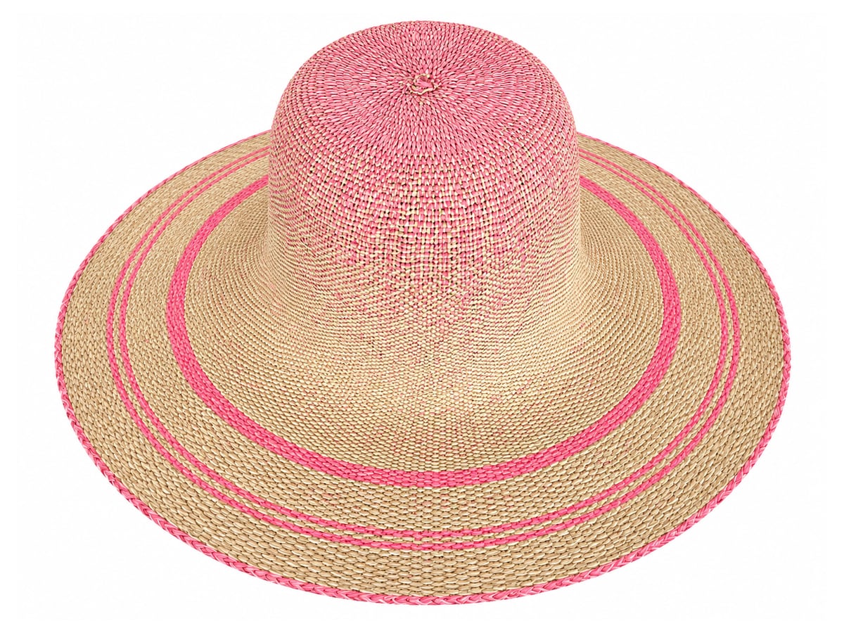 Cream Paper Hat Body with Pink Gradient Crown | product photo