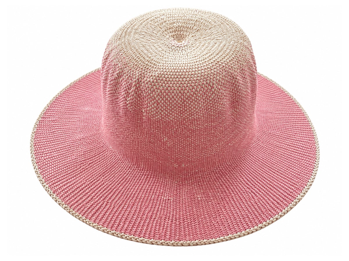 Rose Pink Paper Hat Body with Cream Crown Gradient | product photo