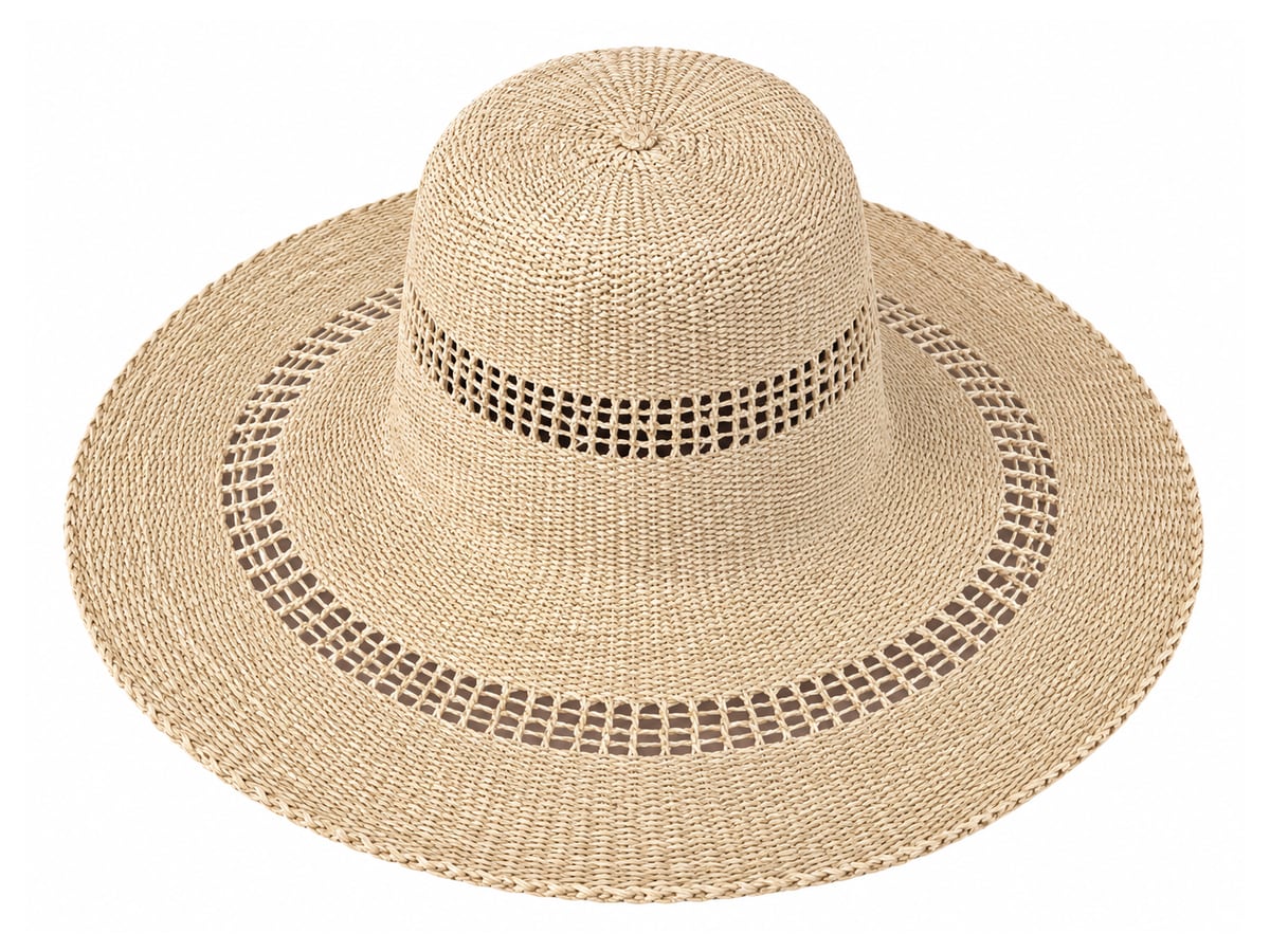 Sand Paper Hat Body with Square Openwork Rings | product photo
