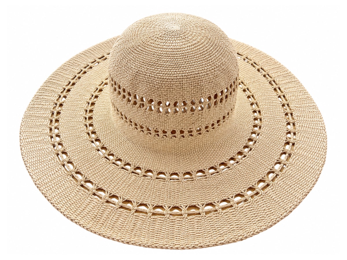 Beige Paper Hat Body with Linked Openwork Rings | product photo