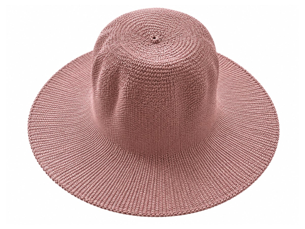 Muted Rose Paper Hat Body with Vertically Folded Crown | product photo