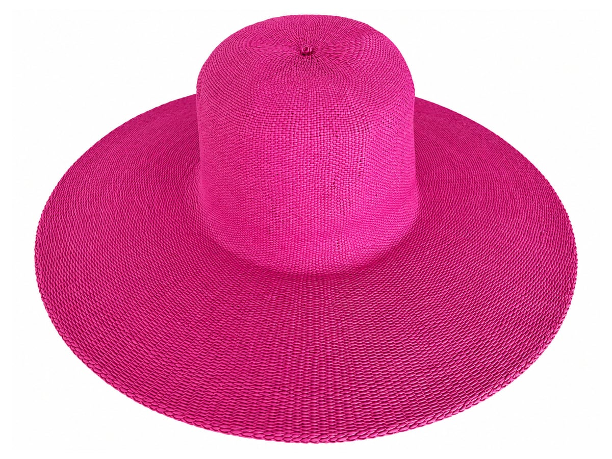 Bright Fuchsia Paper Hat Body with Rounded Crown | product photo