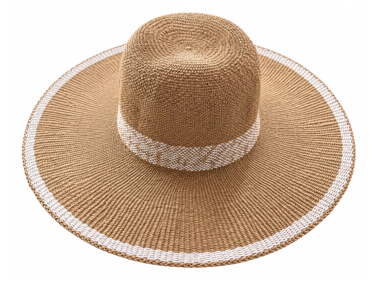 Tan Paper Hat Body with Pale Marled Band and Edge | product photo