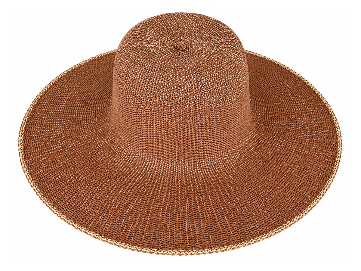 Rust-Brown Paper Hat Body with a Plain Tall Crown | product photo