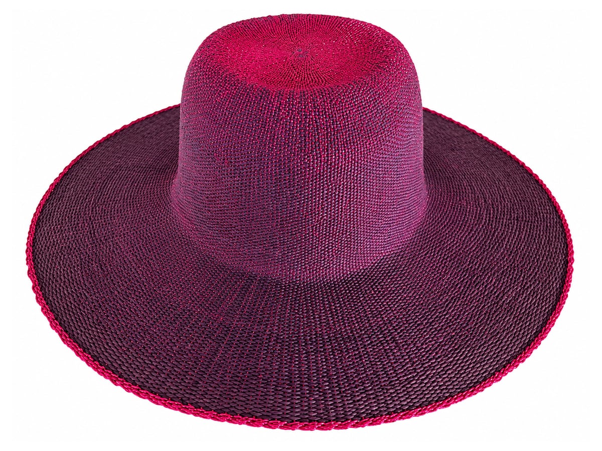 Plum Paper Hat Body with Magenta-Shaded Crown Top | product photo