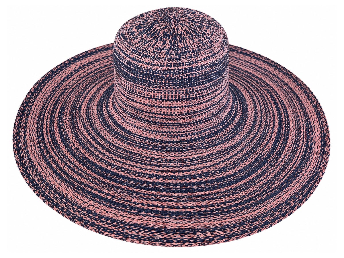 Purple and Pink Marled Paper Hat Body with Fine Rings | product photo