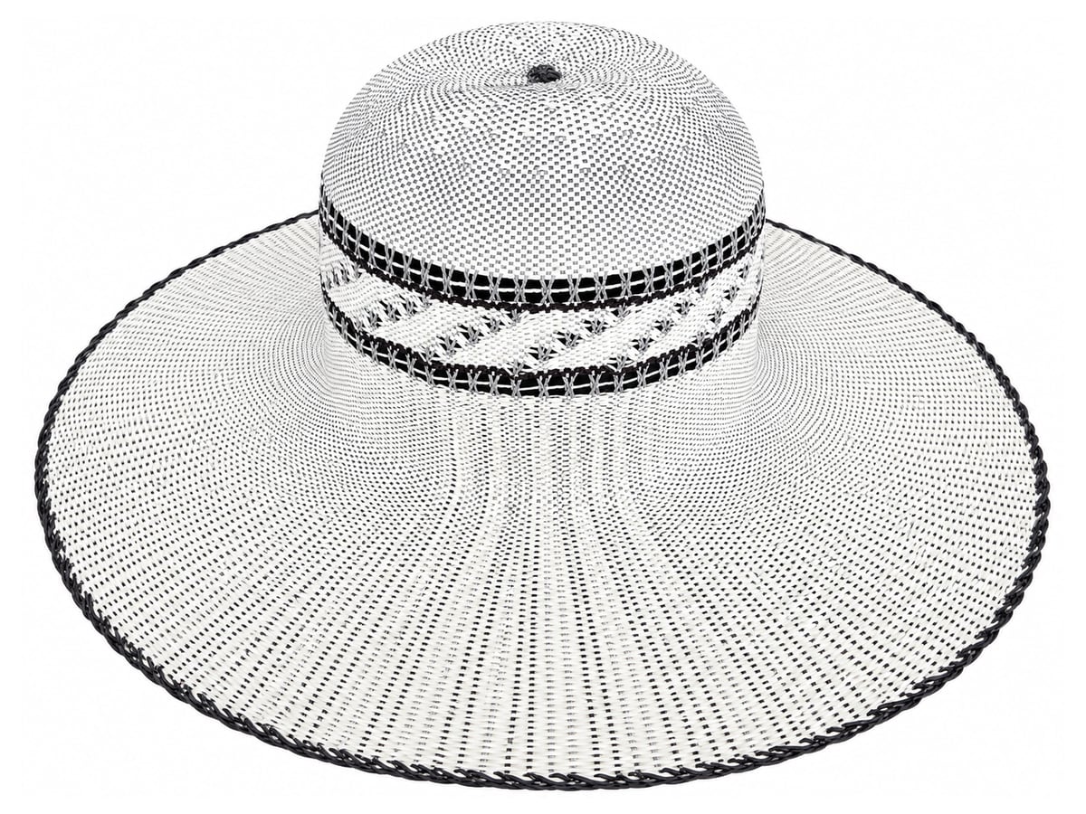 Gray Paper Hat Body with a Light Interlaced Crown Motif | product photo