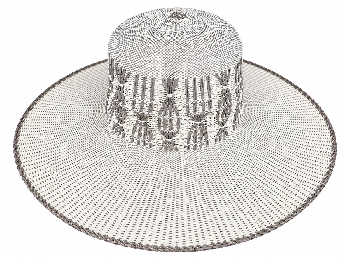 Gray Paper Hat Body with Hourglass Crown Motifs | product photo