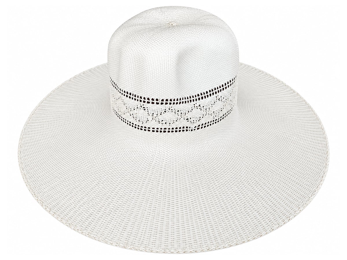 White Paper Hat Body with a Patterned Crown Base | product photo