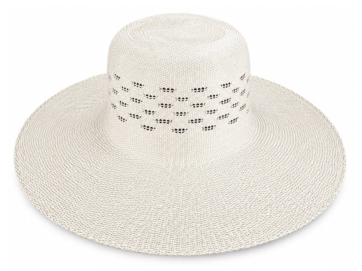 Ivory Paper Hat Body with Staggered Crown Openwork | product photo