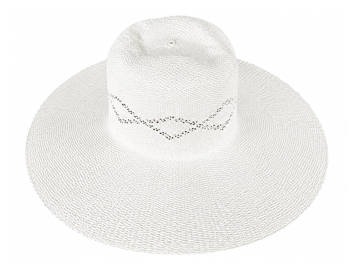 White Paper Hat Body with a Creased Diamond Crown | product photo