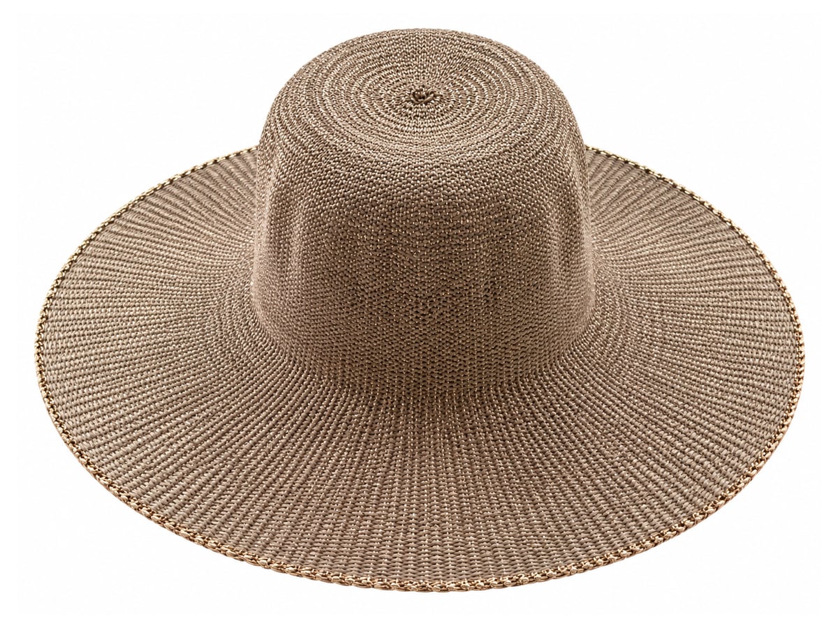Taupe Paper Hat Body with a Concentric Crown Weave | product photo