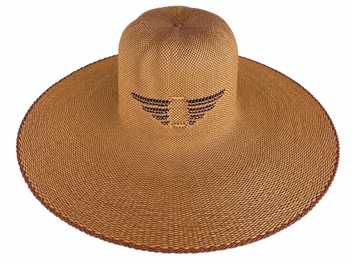 Tan Paper Hat Body with Wing-Shaped Openwork | product photo