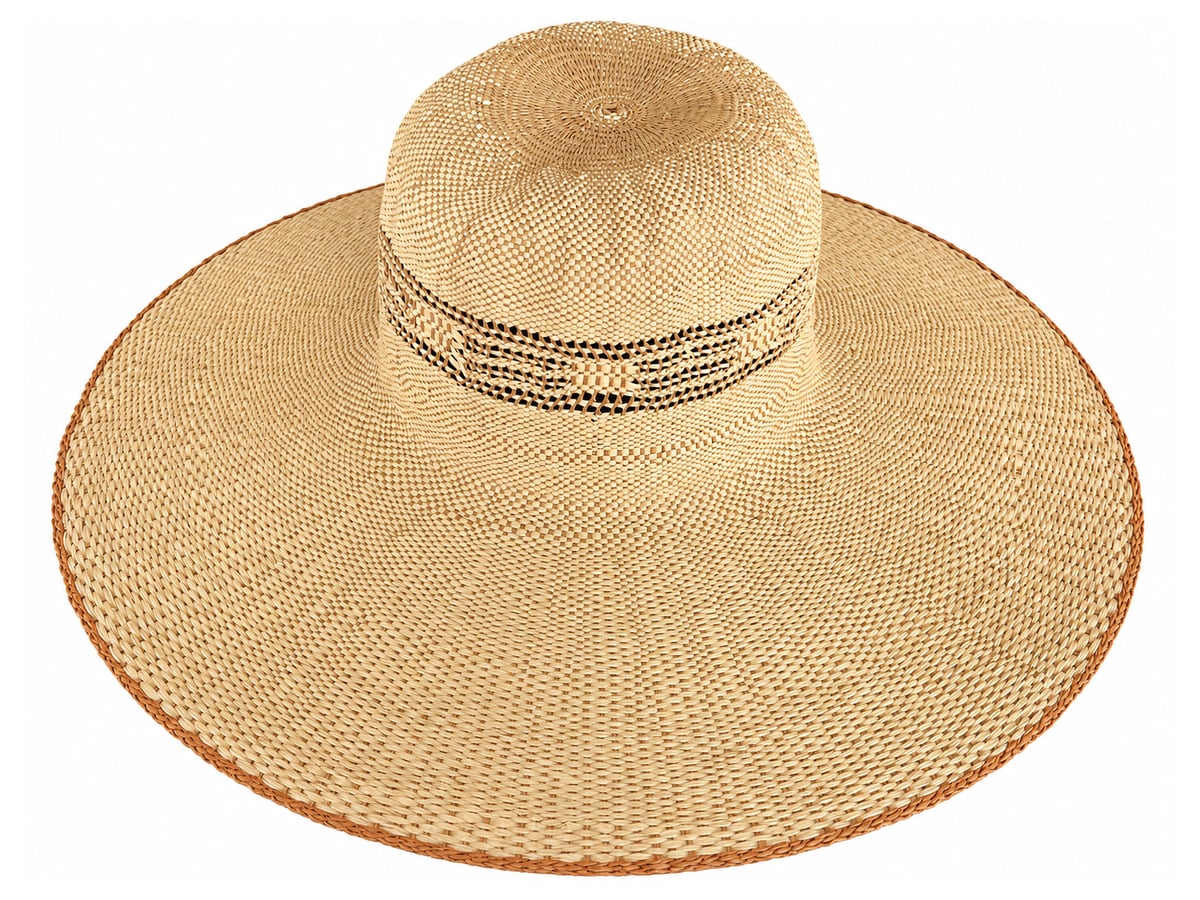 Sand Paper Hat Body with Geometric Crown Openwork | product photo