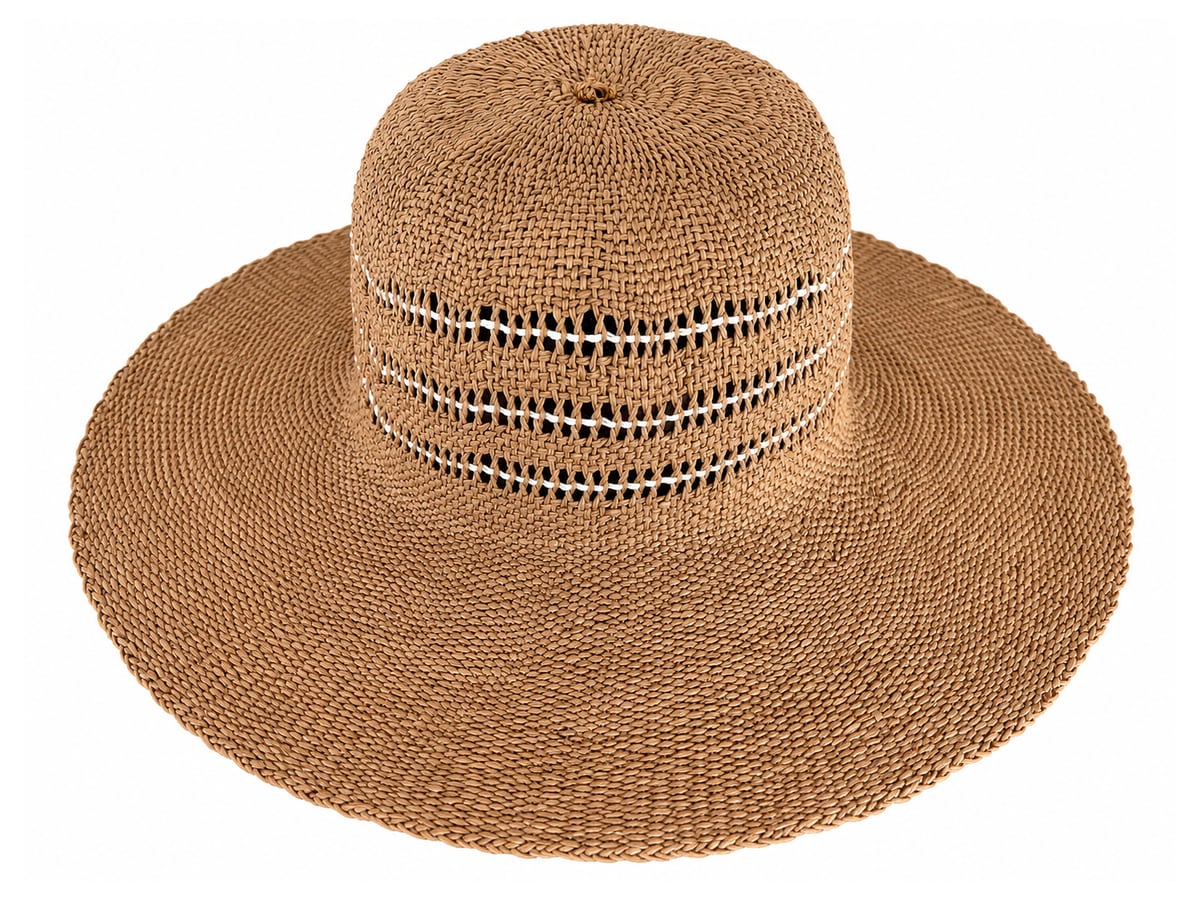 Brown Paper Hat Body with Ladder-Style Openwork | product photo