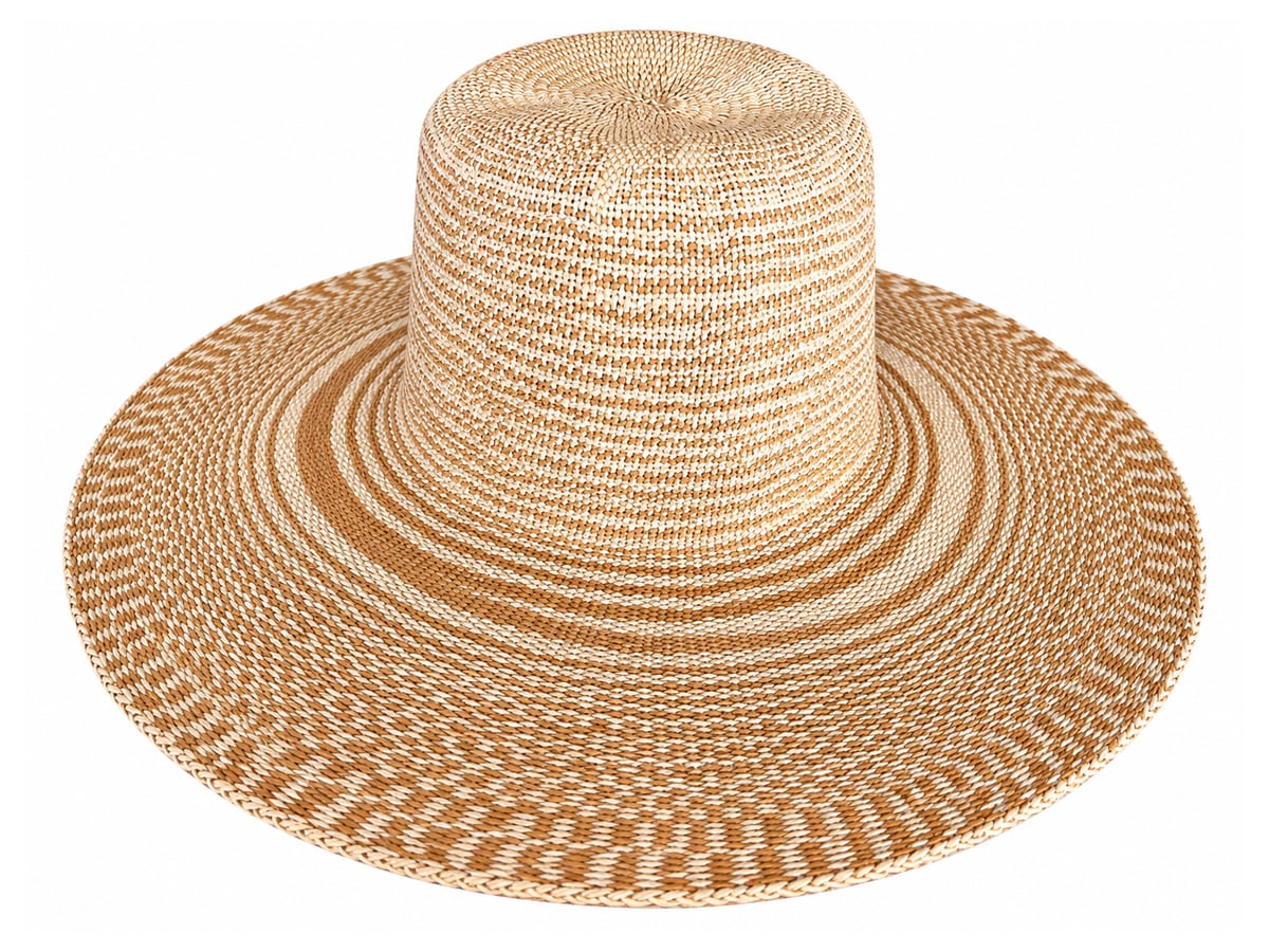 Caramel and Cream Paper Hat Body with Textured Rings | product photo