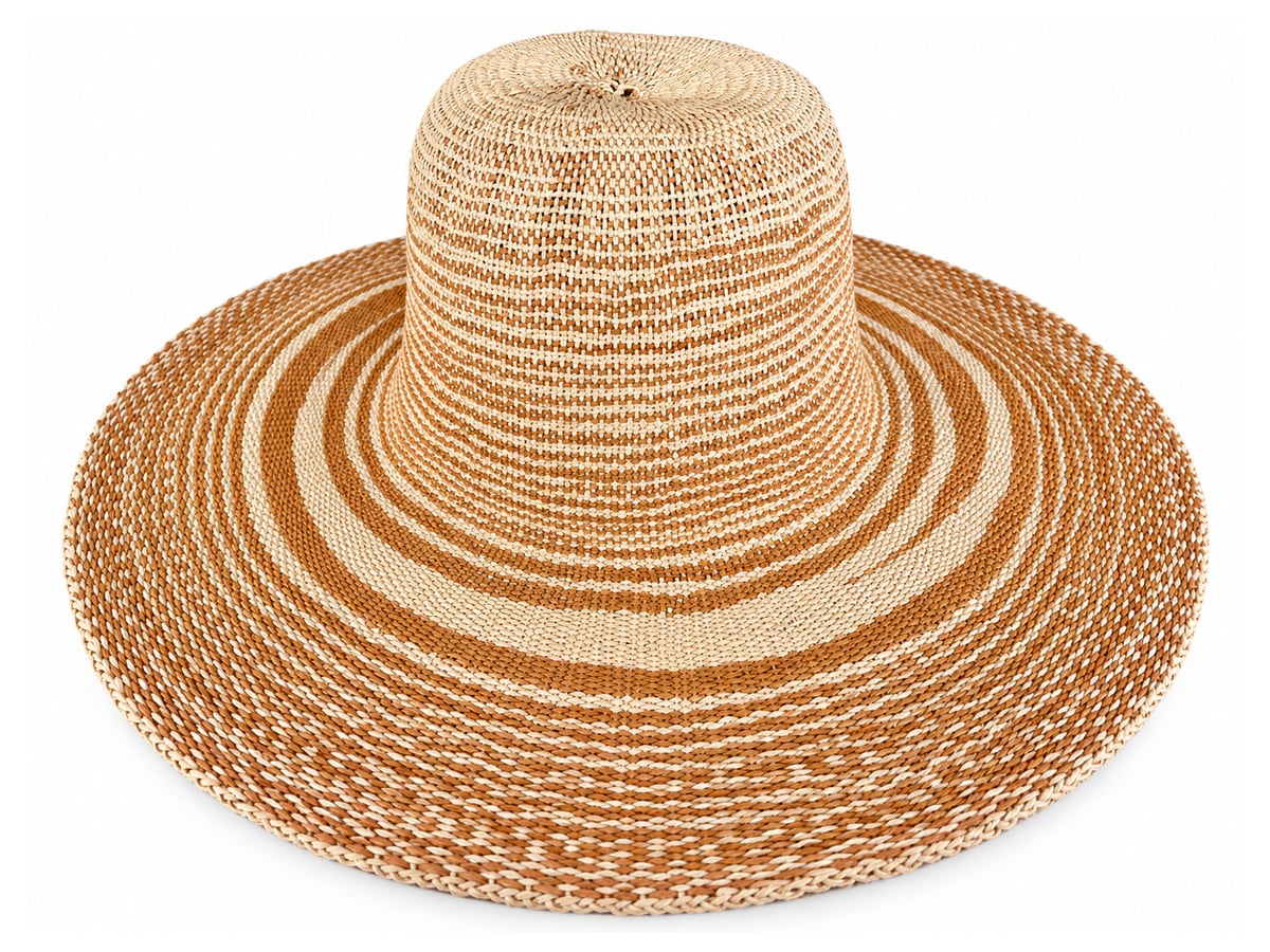 Caramel and Cream Textured Paper Hat Body | product photo