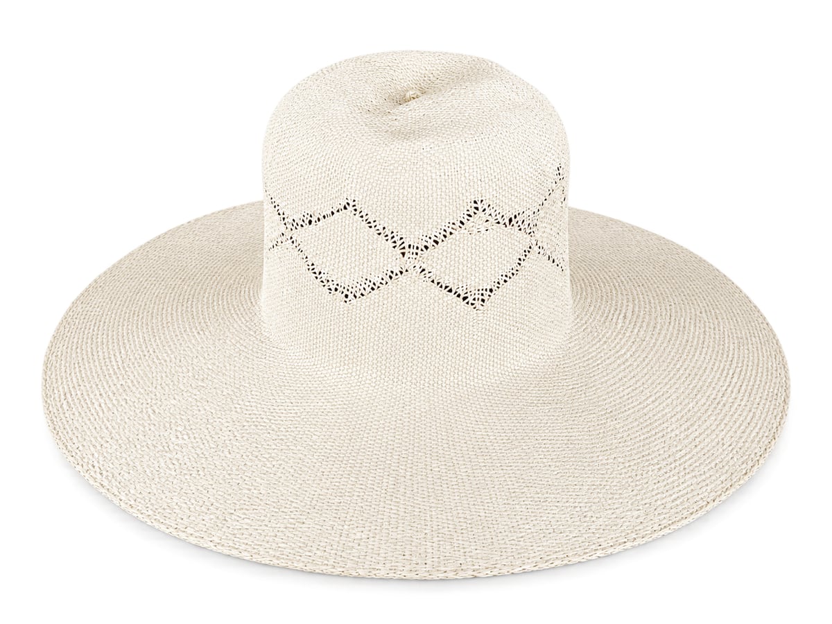 Cream Paper Hat Body with Large Open Diamond Outlines | product photo