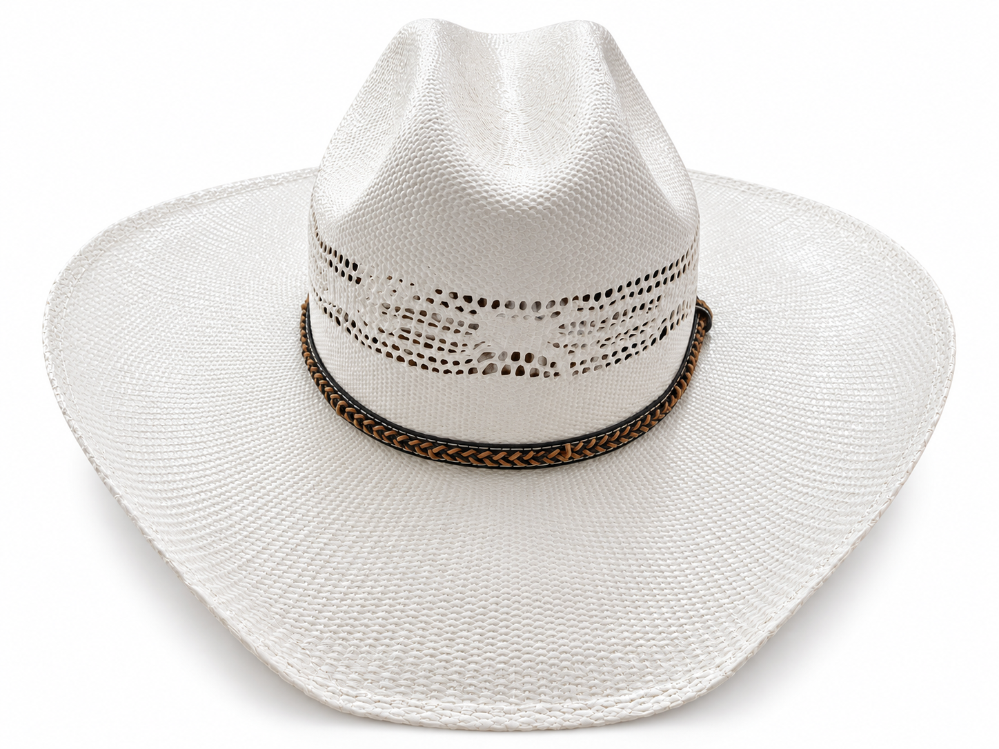 White High Crown Cowboy Hat | product photo