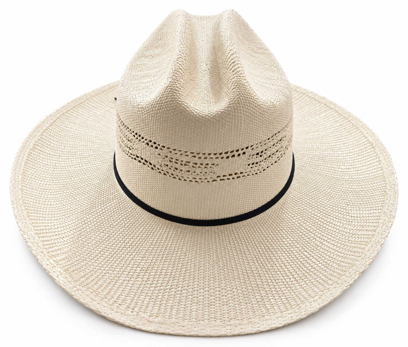 Ivory Rolled Brim Cowboy Hat | product photo