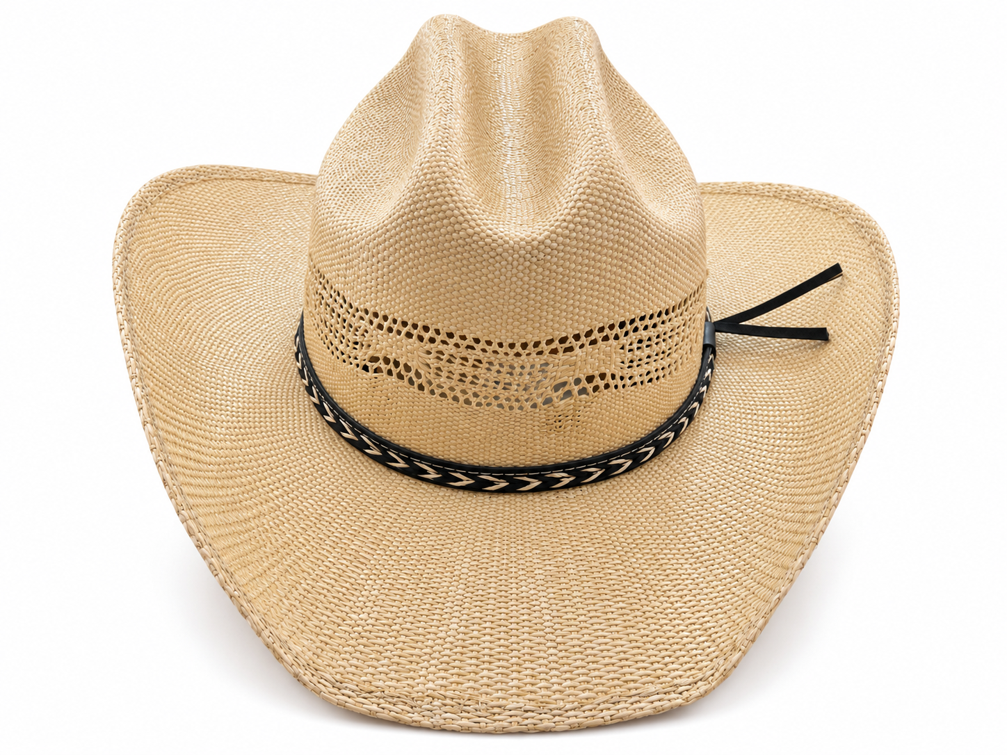 Beige Woven Cowboy Hat | product photo