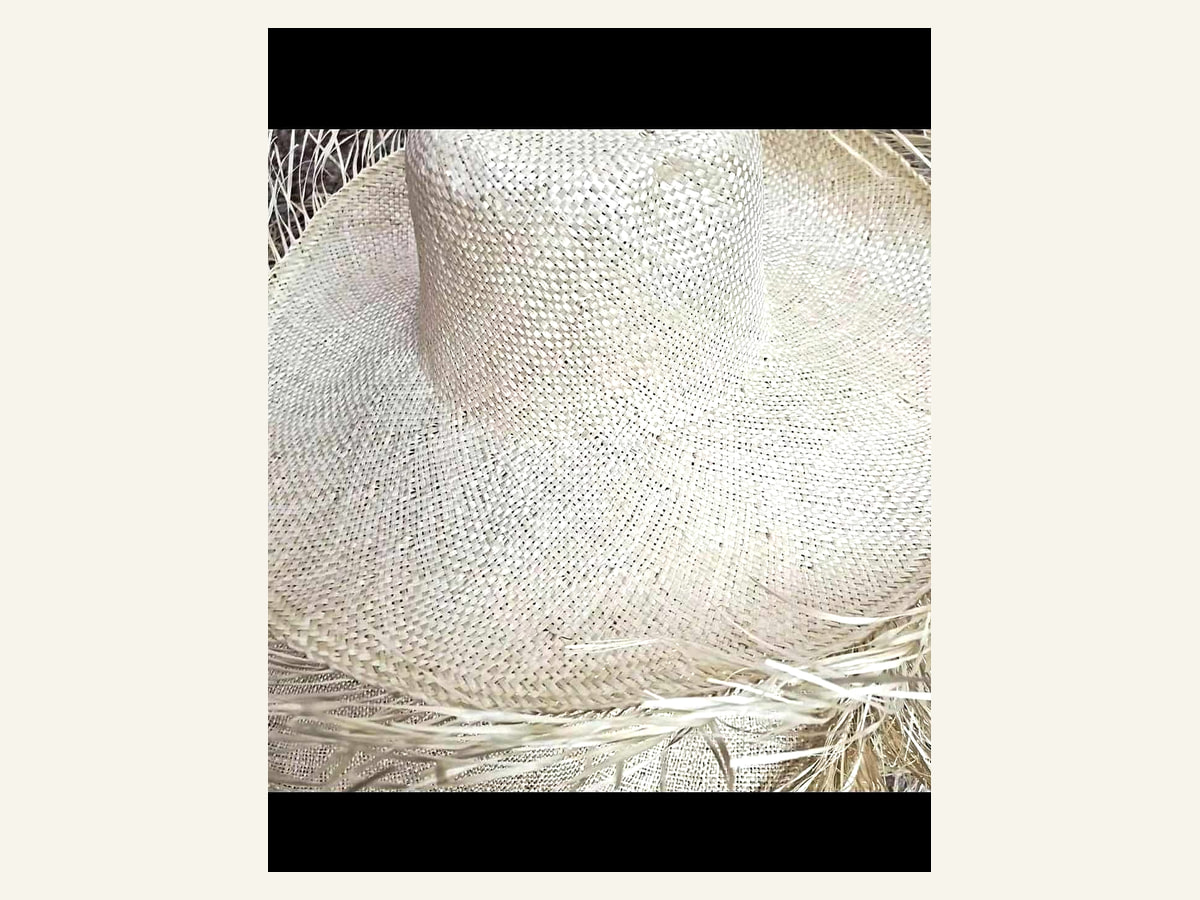 Tall-Crown Fine-Weave Natural Straw Hat Body N01 for Wholesale | product photo