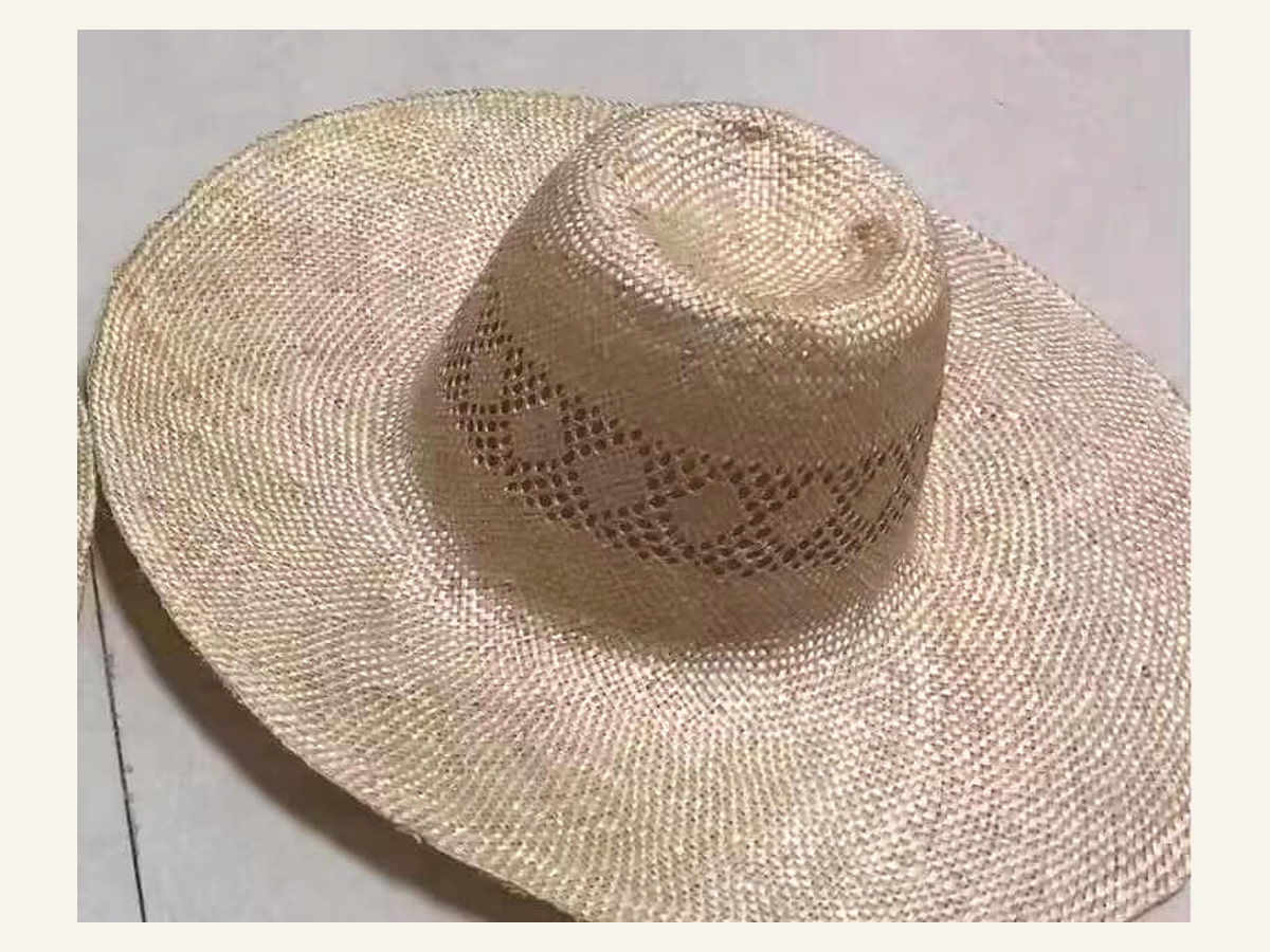 Fine-Weave Wide-Brim Natural Straw Hat Body N03 for Wholesale | product photo